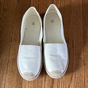 Women's White Espadrille Flats